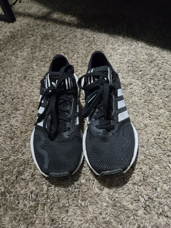 Adidas Black & White Running Shoes