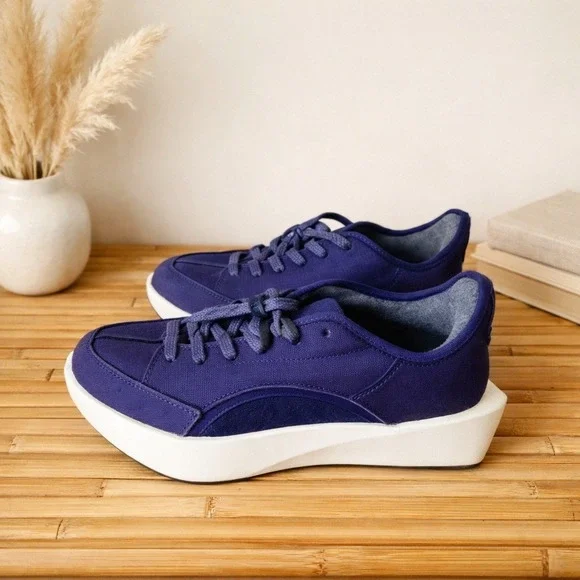 Allbirds Risers Buoyant Blue Platform Sneakers W10/M8 Casual Travel Lifestyle‎
