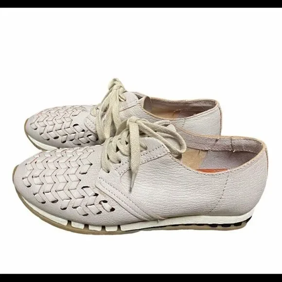 A.S.98 Tucker Beige Woven Toe Leather Sneaker Size 38