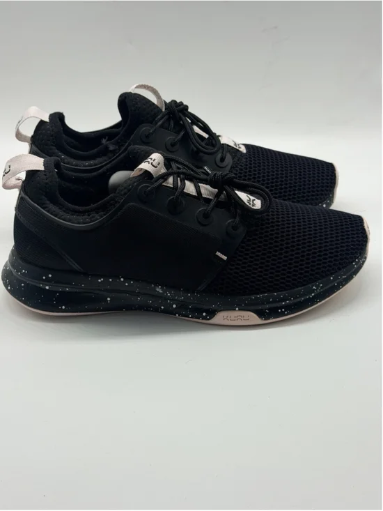 KURU Atom Athletic $160 Women's Sneakers Shoes Size 8 M Mesh Speckled Black