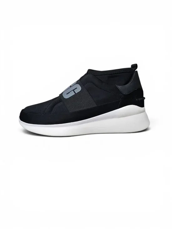 UGG Women's Neutra Metallic logo Slip On Chunky Platform Sneaker Shoes Black 9