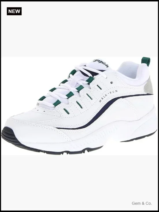 Round Toe Sneakers Lace Up Walking Shoes Cushioned Foam Sock Liner