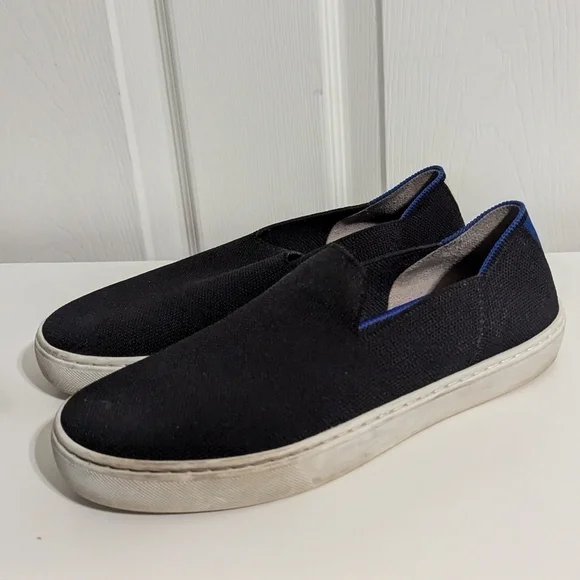 Rothy's Shoes Women's Size 7.5 Black Comfort Casual Sneakers Slip On