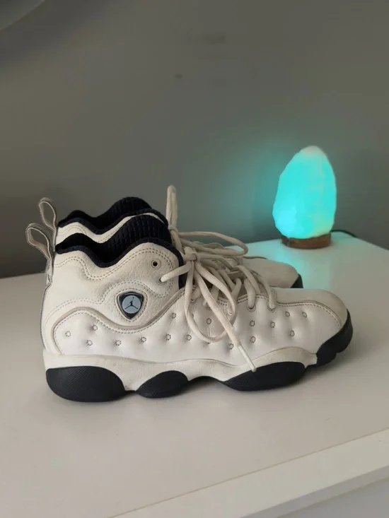 Jordan Kids White and Black Retro High-Top Sneakers