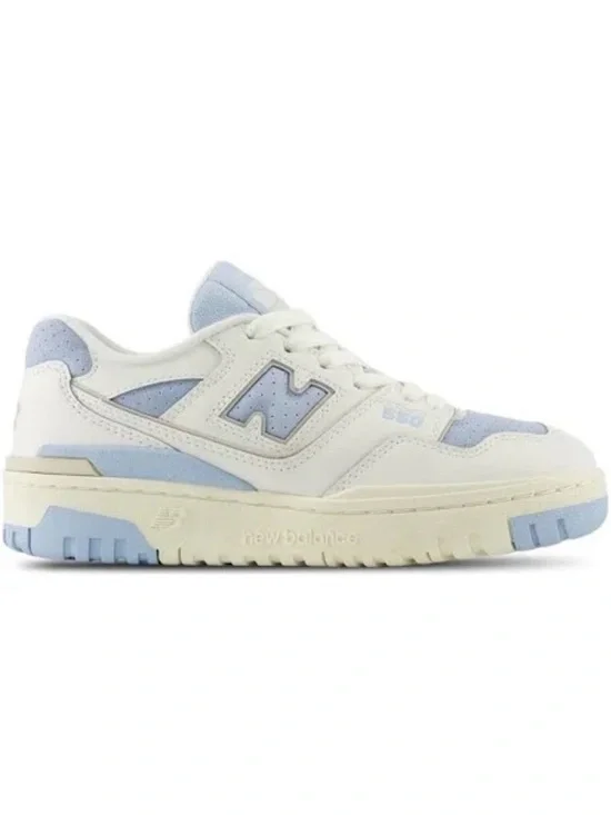 New Balance Kids Sneakers in White and Light Blue (6.5 women’s size)