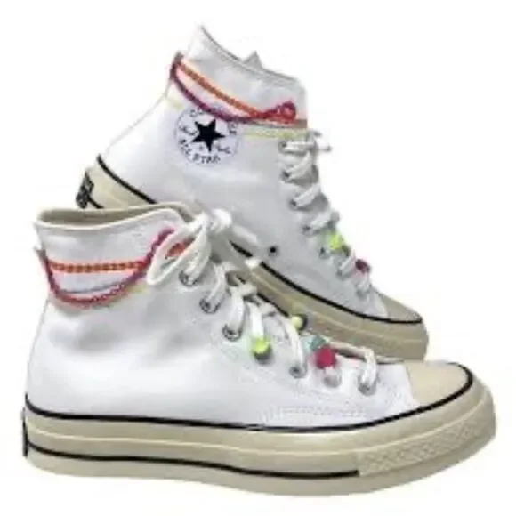 Converse Chuck Taylor 70 Women's White Canvas Egret High Tops‎ Sz 7.5
