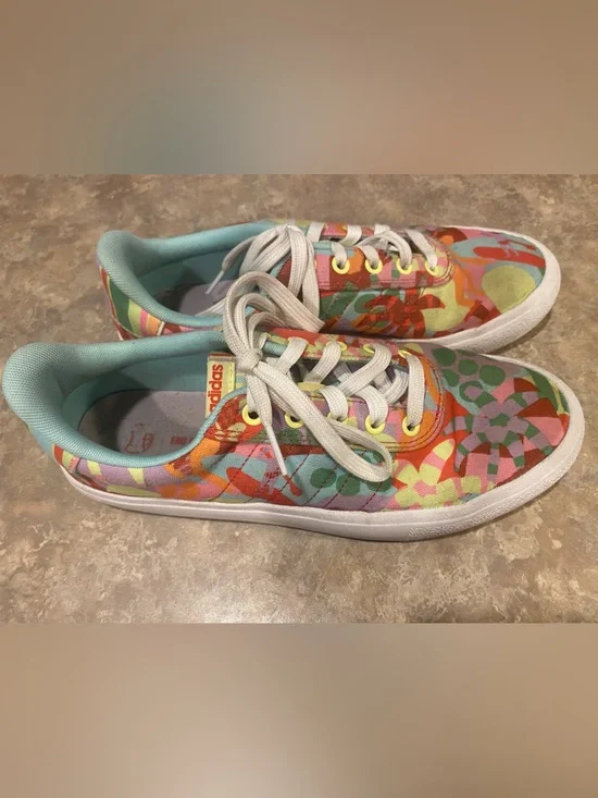 adidas Low-Top Sneakers with Multicolor Floral Mosaic