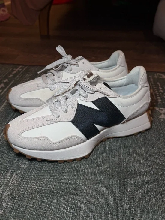 New Balance White and Black Retro Runner Sneakers