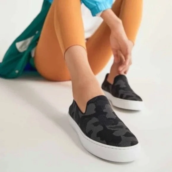 Rothy's The Original Slip On Sneaker Gray Camo