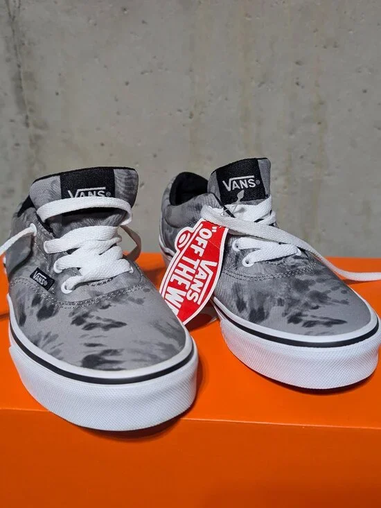 Vans Doheny Kids' Skate Shoes Tie Dye Drizzle Gray