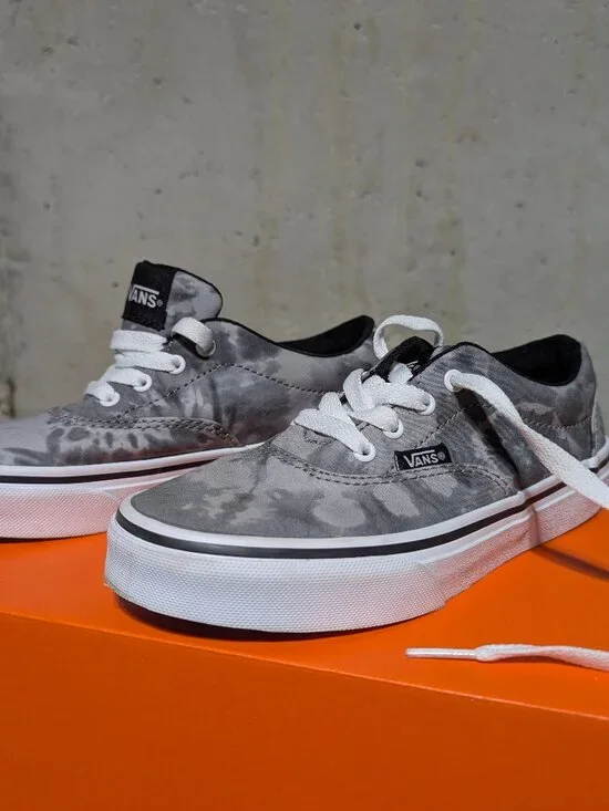 Vans Doheny Kids' Skate Shoes Tie Dye Drizzle Gray