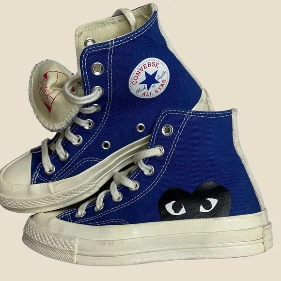 Converse x CDG PLAY Chuck 70 High Top Heart Sneakers 171846C Mens 3 Womens 5