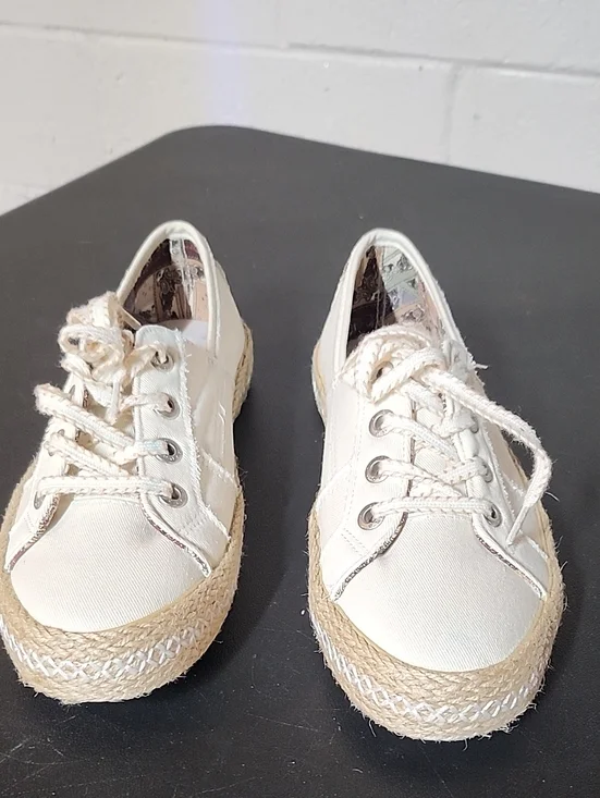 Cream Canvas Espadrille Sneakers