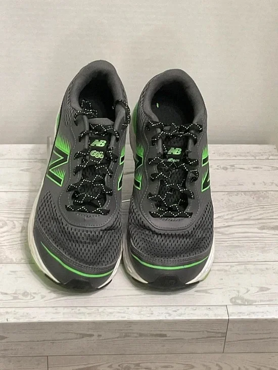 New Balance Kids Gray Sneakers with Neon Green Accents