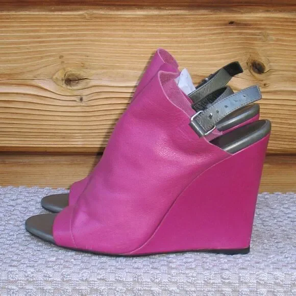 Balenciaga Glove Leather Sling Back Wedges Shoes