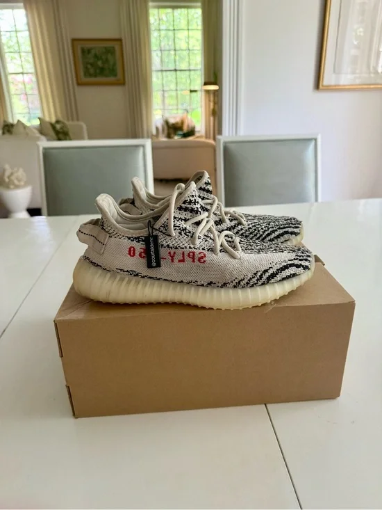 Yeezy Boost 350 Black and red zebra