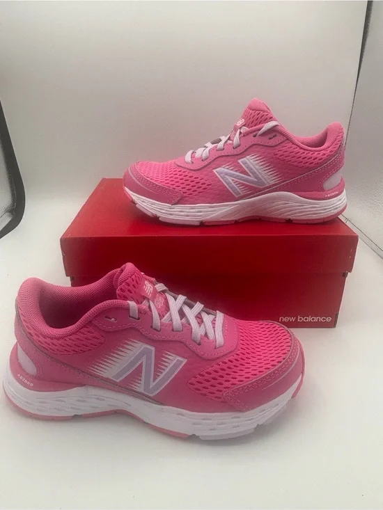 New Balance Kids Pink Athletic Sneakers 680 Size12.5 WIDE WIDTH