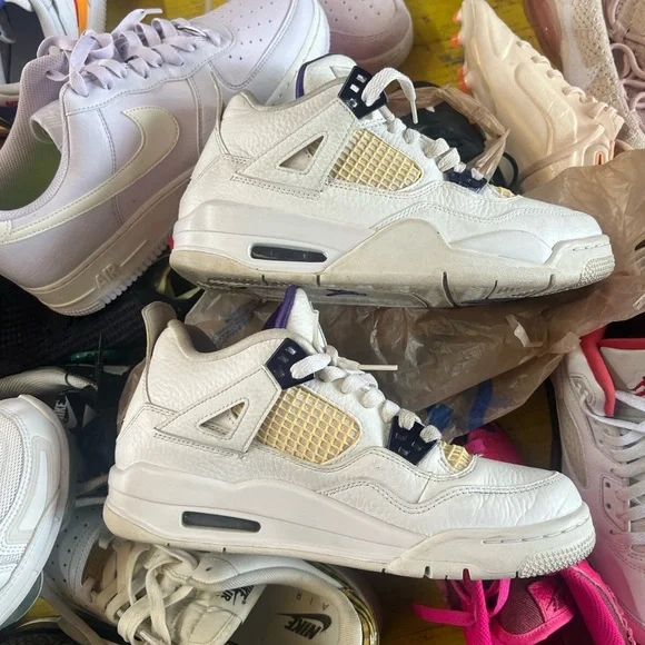 Jordan White and purple Retro Nike Air Jordan 4 preowned $150 obo