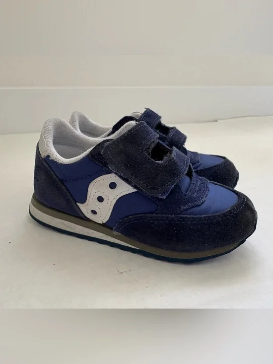 Saucony Originals Jazz Hook & Loop Sneakers Toddler Boy Sz 8.5M Cobalt Blue