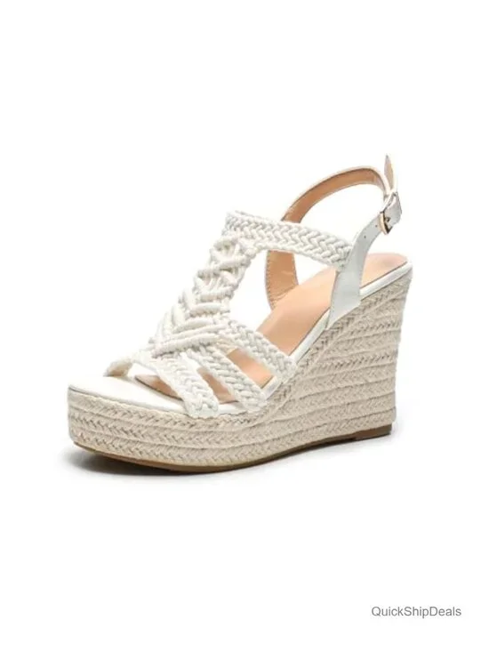 Espadrille Wedge Sandals Platform 4.3in Heel