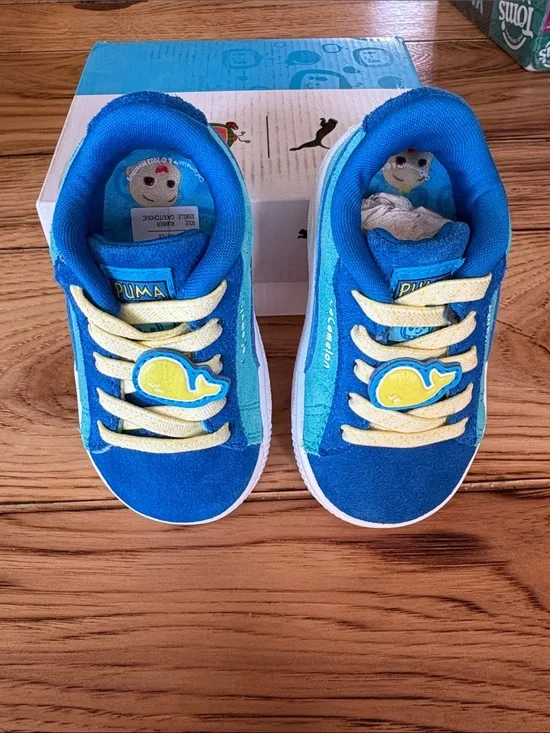 Puma Cocomelon Little Kids Blue & Yellow Sneakers