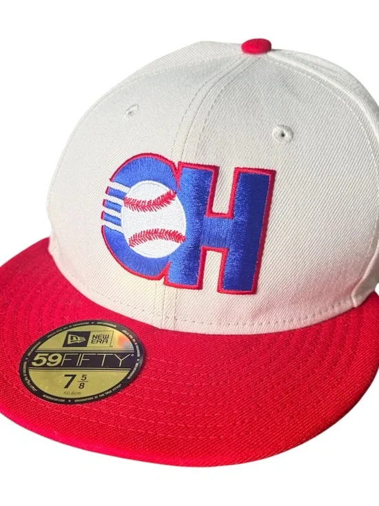 New Era White, Red & Blue Baseball Fitted Hat