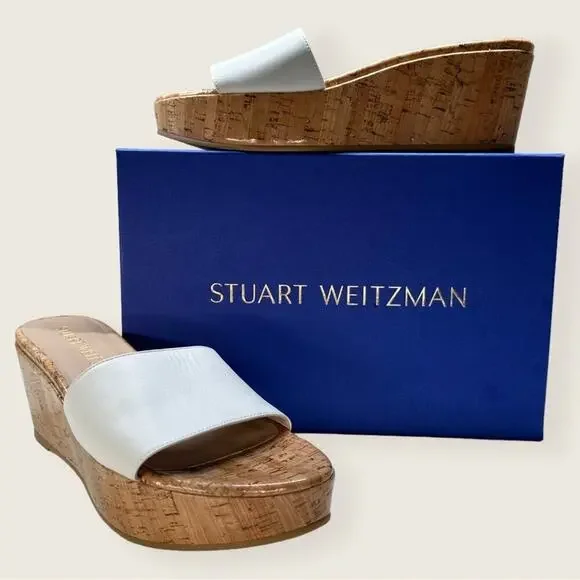 LNWB | Stuart Weitzman | Summer Wedge | White | Size 9.5B