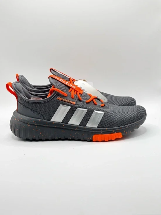 adidas Kids' Kaptir Flow 4.0 Gray and Orange Athletic Sneakers