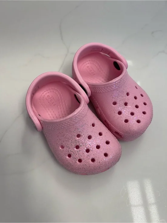 CROCS Pink Glitter - size c4