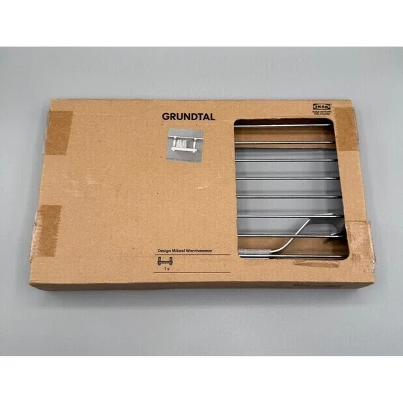 IKEA‎ Grundtal Wall Shelf Stainless Steel Kitchen Rack 200.227.65 Drying Rack