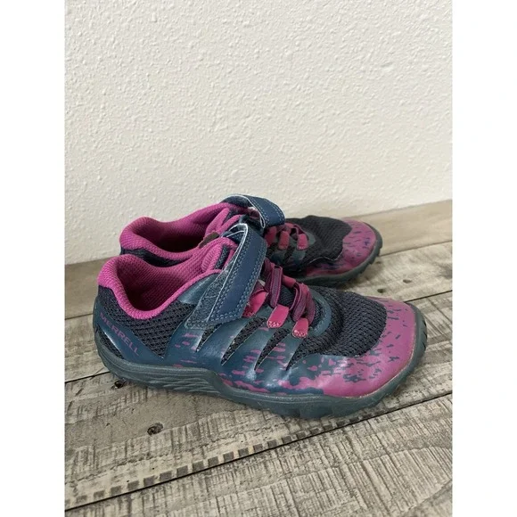Merrell Kid's Size 12 Trail Glove Outdoor Purple Pink Minimalist Hiking Water