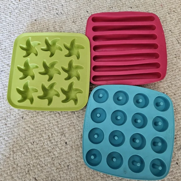 Ikea Silicone Plastic Ice Cube Trays Shapes