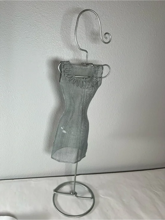 Vintage IKEA wire mesh sculpture woman and dress‎