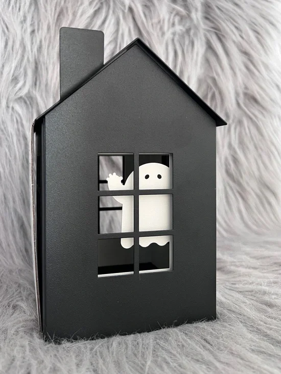 Ghost, Cat, Bat Tea Light Holder - Black & White - NWT - IKEA Kustfyr