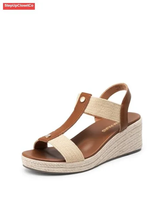 Wedge Espadrille Sandals with Arch Support for Walking