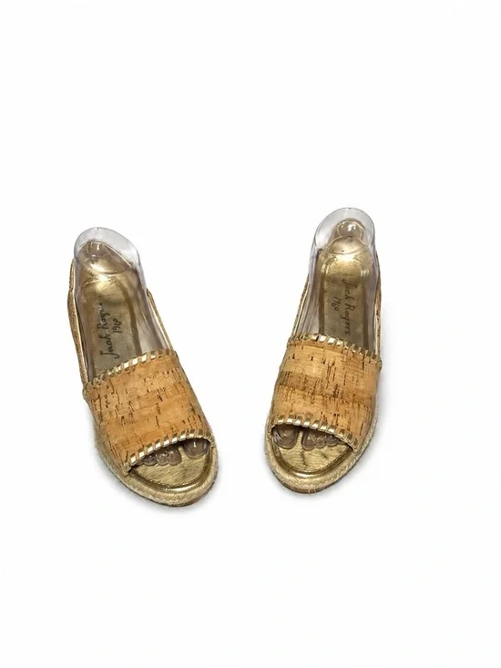 Jack Rogers Cork Slide Sandals with Gold Insole