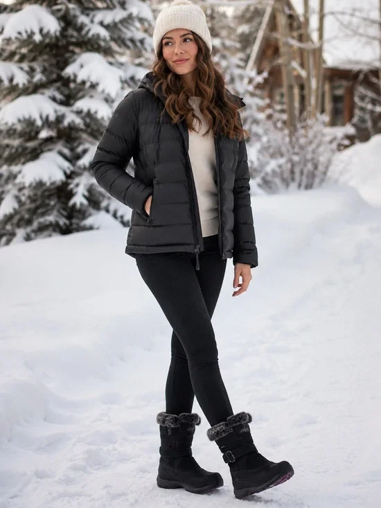 NWOT The North Face Women’s Waterproof Faux Fur Winter Snow Boots Black Size 5