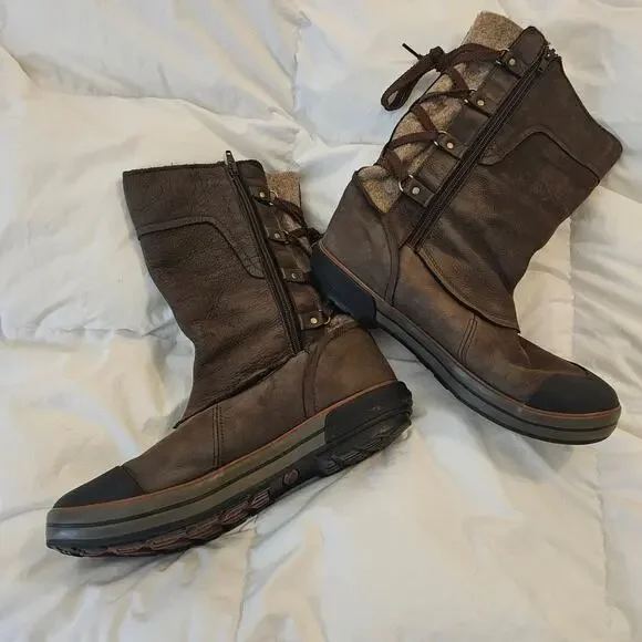 KEEN Waterproof Insulated Tall Winter Boots Brown Leather Women’s 11 EU 42