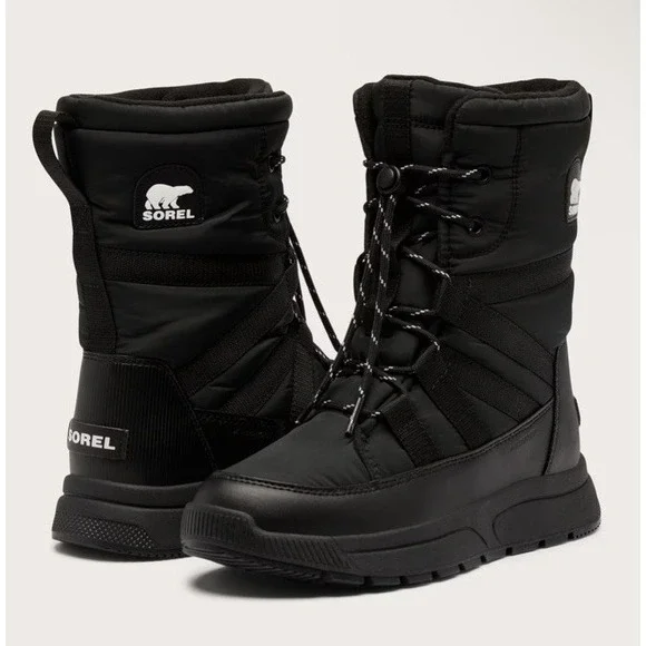 New $140 Sorel Women's 7 Black Whitney III Waterproof Boots