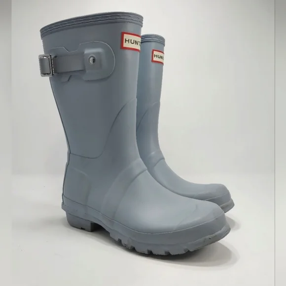 Hunter Women's Light Blue Classic Short Rain Boots