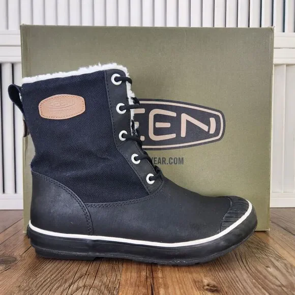 Keen Elsa Boot WP Waterproof Insulated Winter Boots Womens Size 9 Black 1013971