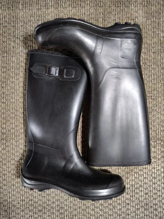Kamik Olivia Tall Waterproof Rain Snow Black Rubber Boots Women Size 9