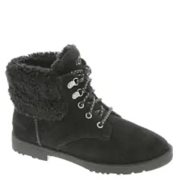 UGG Romely Heritage‎ Lace NWOT Women's Black Wool Lined Winter Boots Sz 9.5