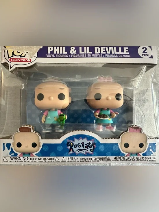 Funko Pop! Television set featuring Phil and Lil Deville from Rugrats.