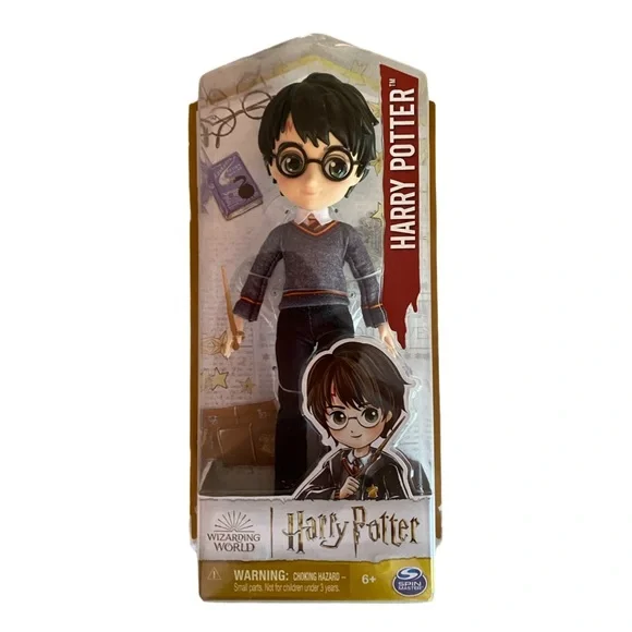 Harry Potter Wizarding World 8-inch Harry Potter Doll & FULL SIZE WAND Bundle