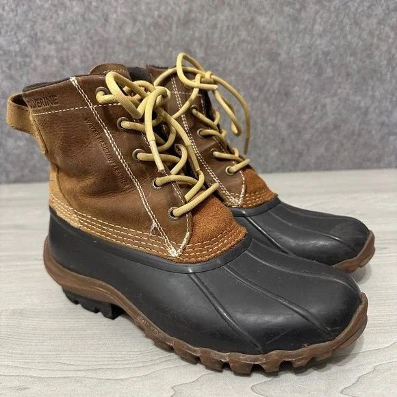 Wolverine‎ Torrent Duck Boots Womens 9 Brown Black Waterproof Leather Rain