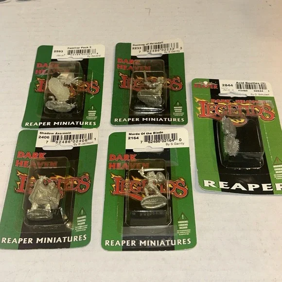 Dark Heaven Legends Metal Miniature Figures Reaper Lot Dantrag‎ & Marda