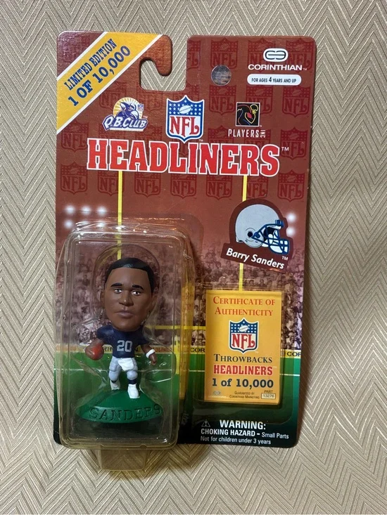 Barry Sanders 1997 Headliners NFL Throwbacks Figure -