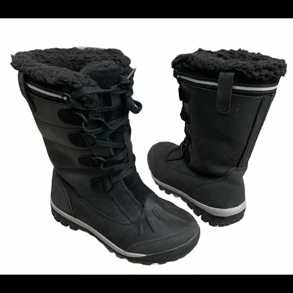 Bearpaw Desdemona Leather/Suede Winter Boots Sheepskin Wool Blend Size 7