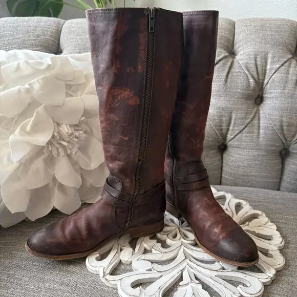 Frye Brown Leather Tall Boots Women’s 7.5